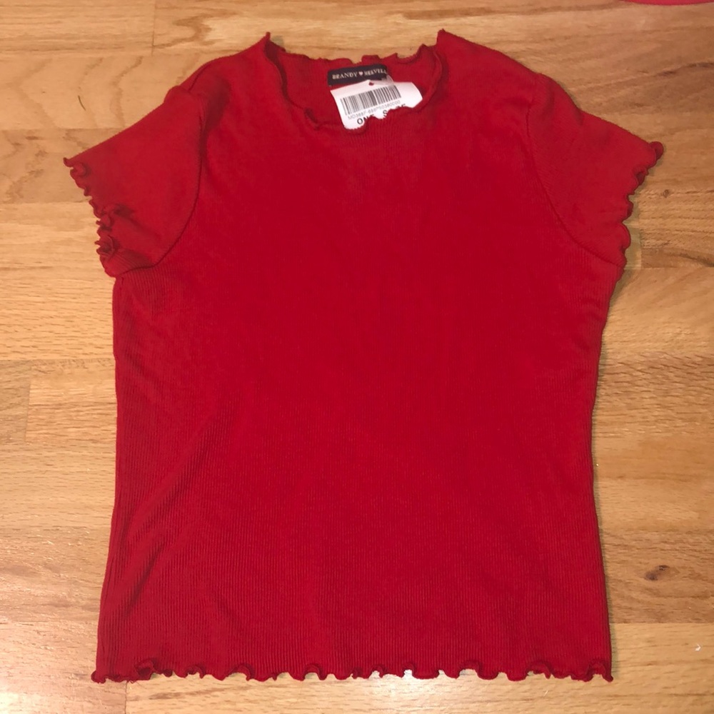 NWT Red Brandy Melville Crop Top